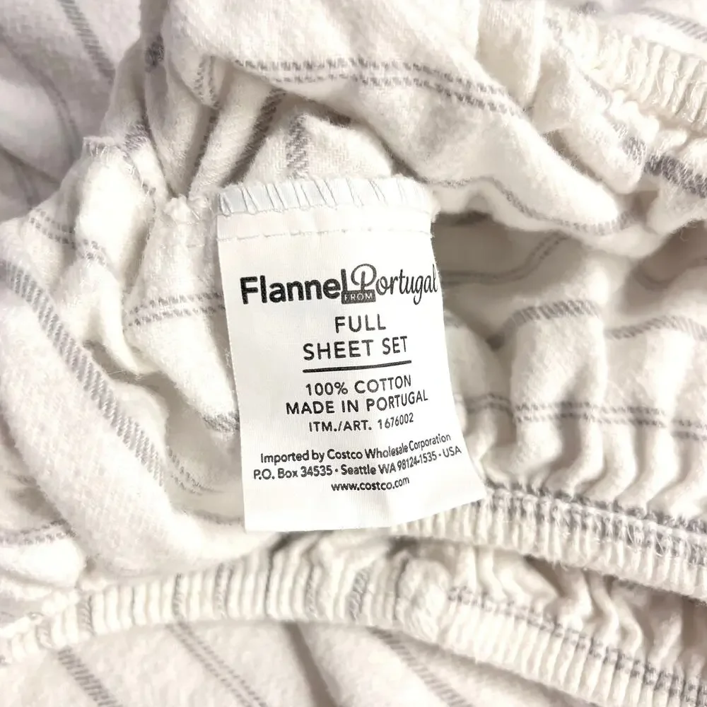 Flannel from Portugal Cotton Flannel Full Size Fitted Sheet